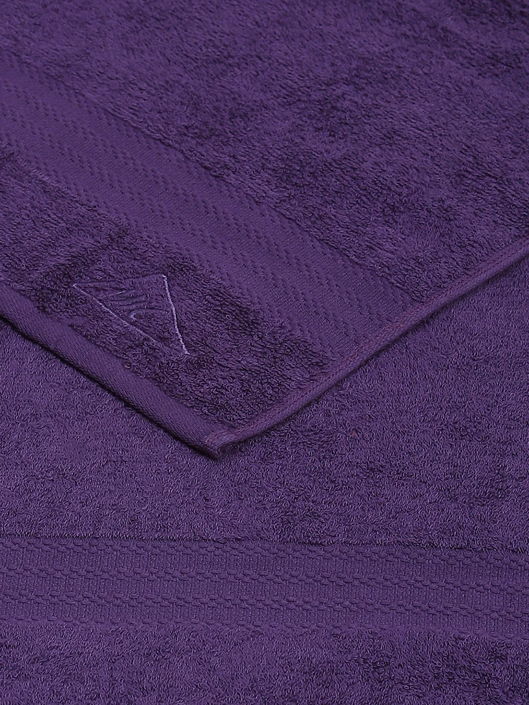 Purple Cotton Solid 400 GSM Bath Towel (Jazz) - Image 4