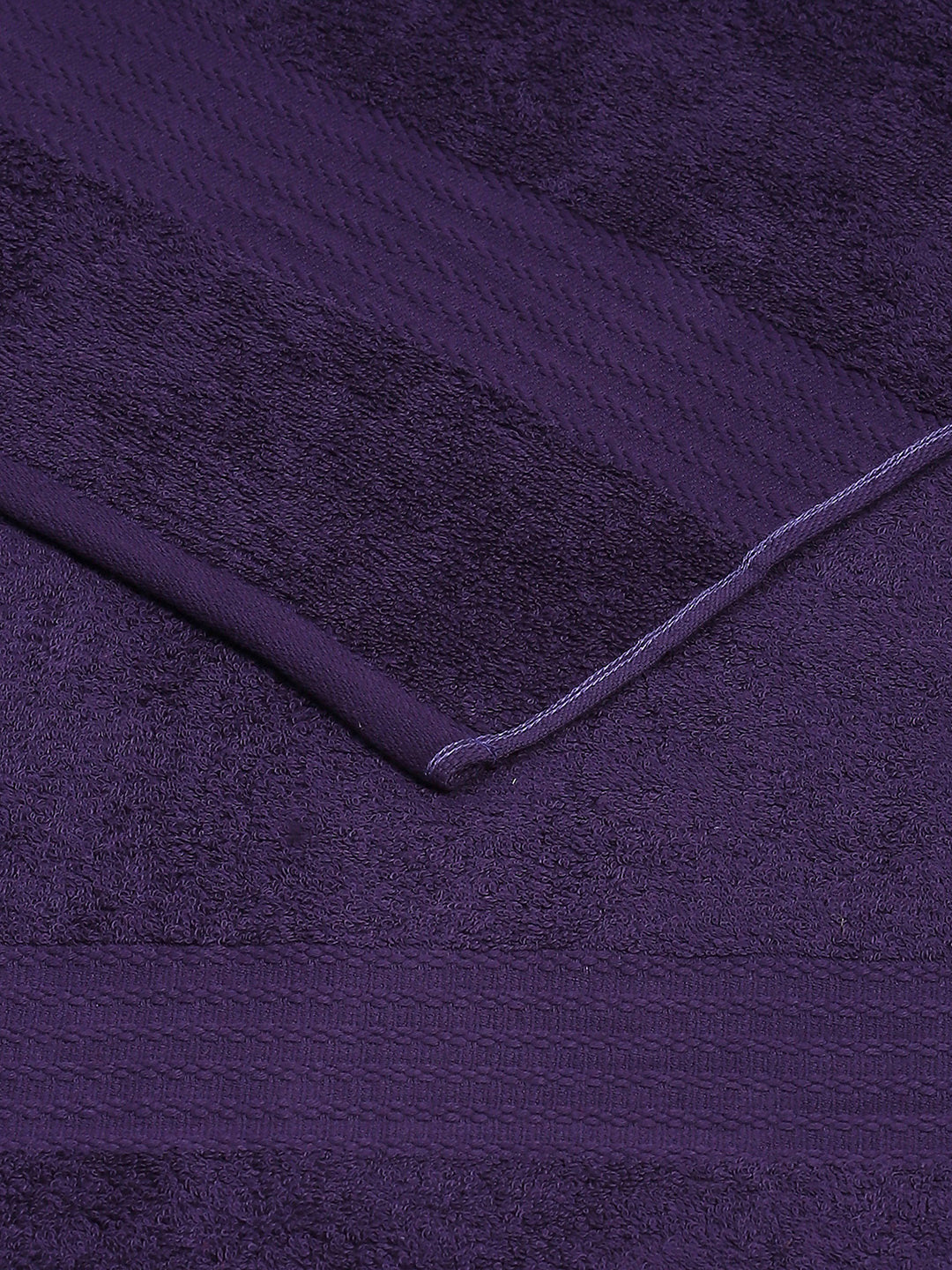 Purple Cotton Solid 400 GSM Car Towel (Jazz) - Image 4