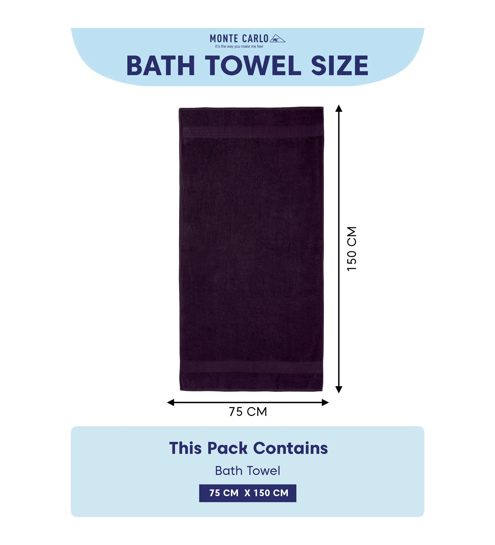 Purple Pure Cotton Solid 380 GSM Bath Towel 1 Piece (Jazz Collection) - Image 8