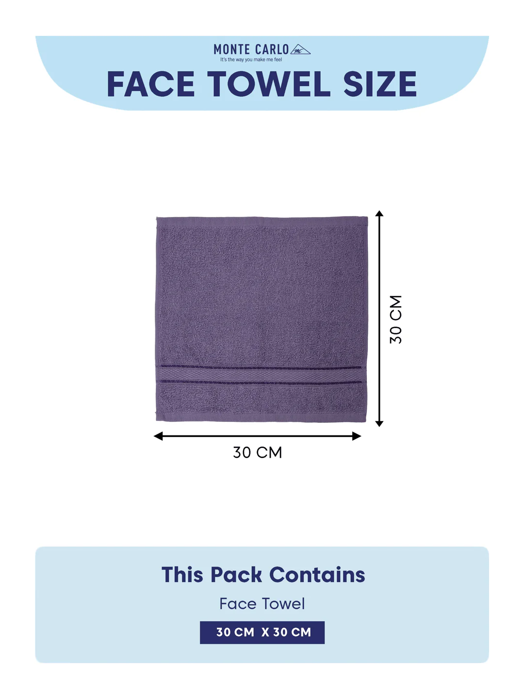 Purple Pure Cotton Solid 400 GSM Face Towel 4 Pc Set (Jasper Collection) - Image 7