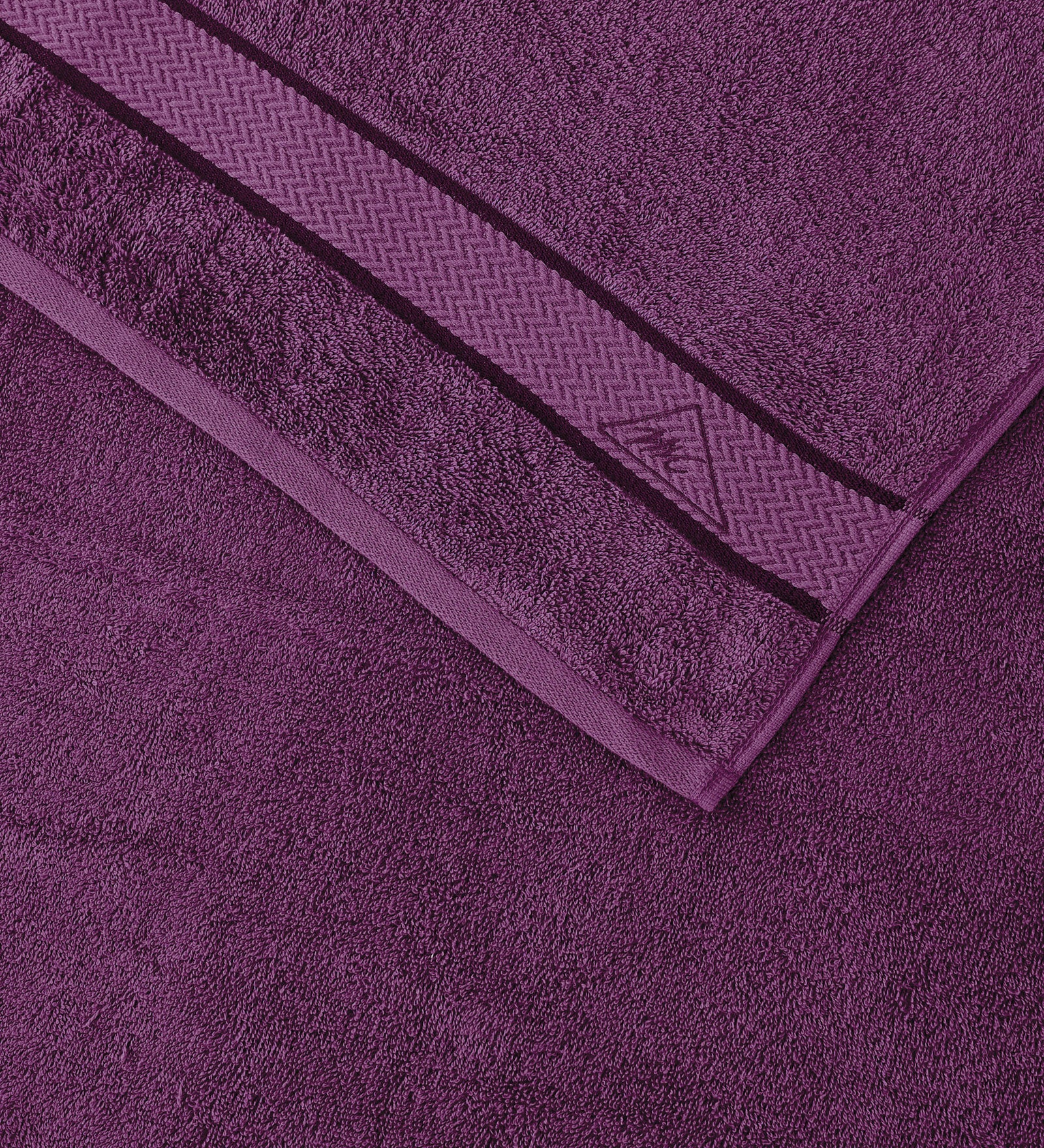 Purple Pure Cotton Solid 450 GSM Bath Towel 1 Piece (Oasis Collection) - Image 6