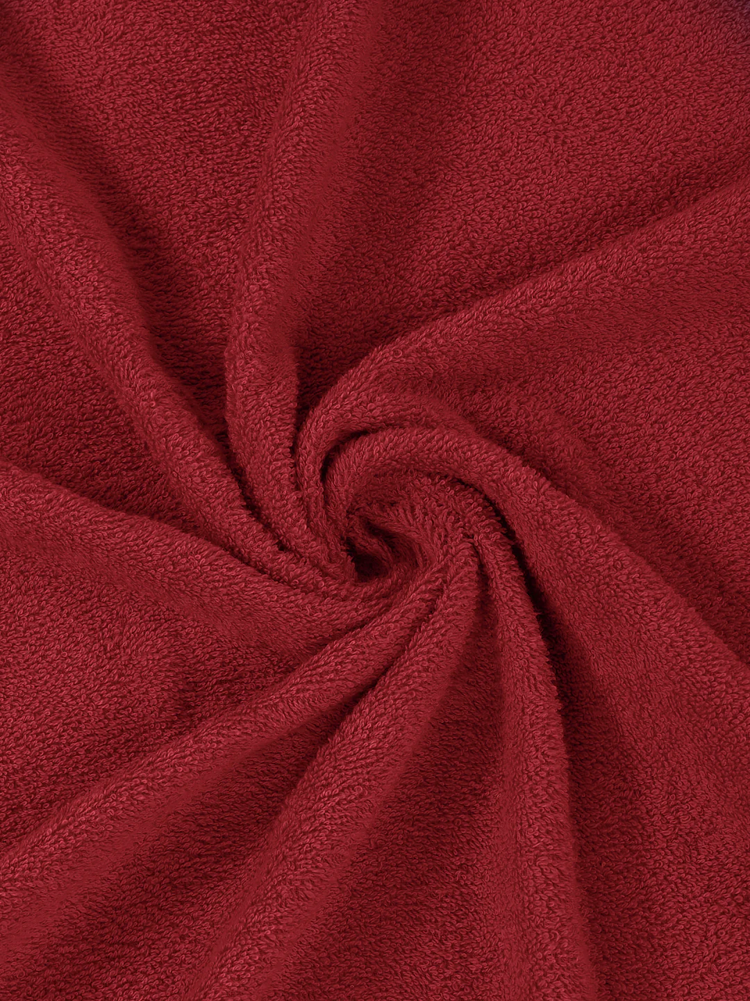 Red 100% Cotton Solid 380 GSM Bath Towel Jazz 4 Pc Set Gifting Box Pack - Image 9