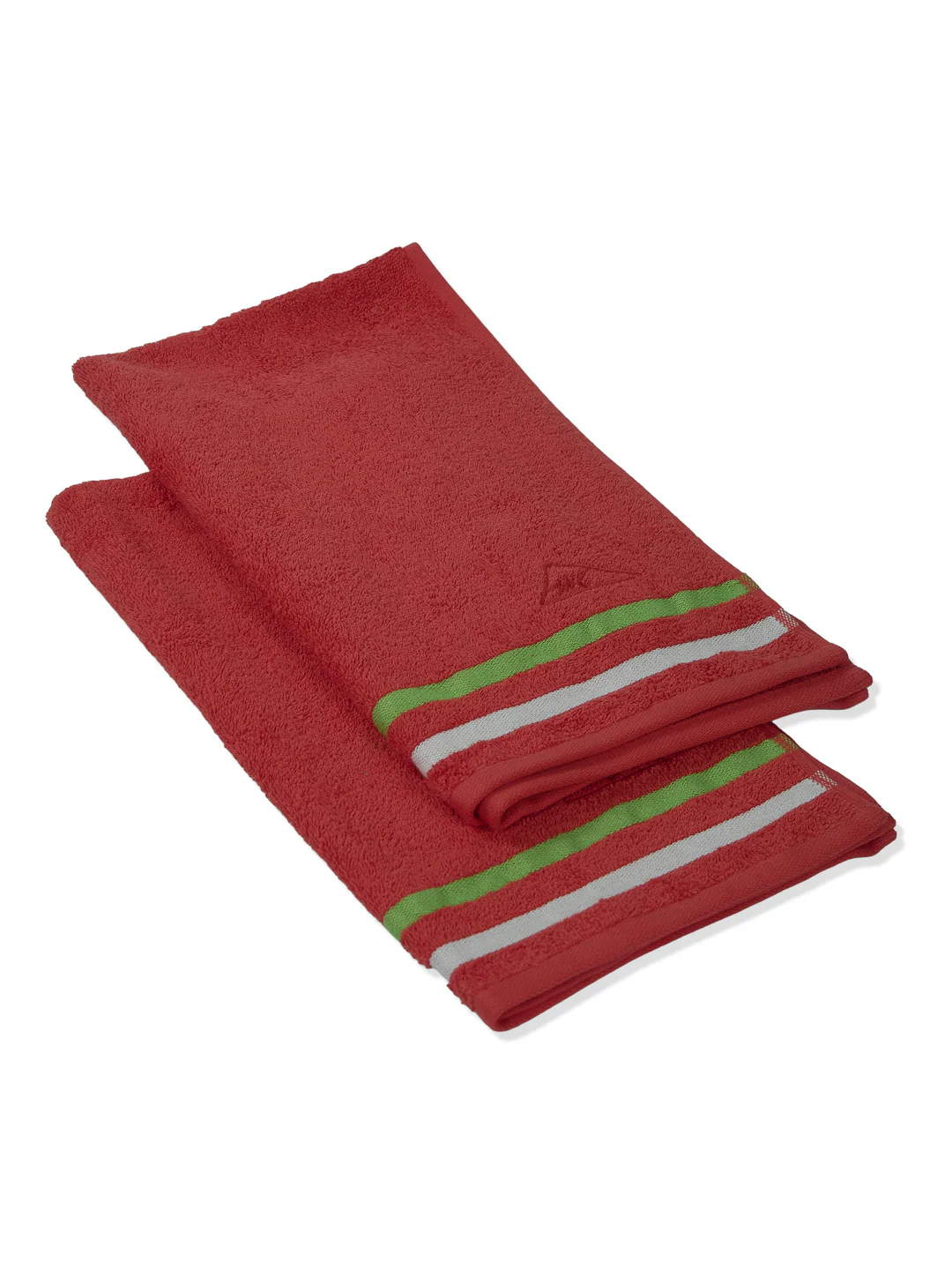 Red 100% Cotton Solid 400 GSM Gym Towel Active Dry 2 Pc Set Gift Box Pack with Free Bottle - Image 5
