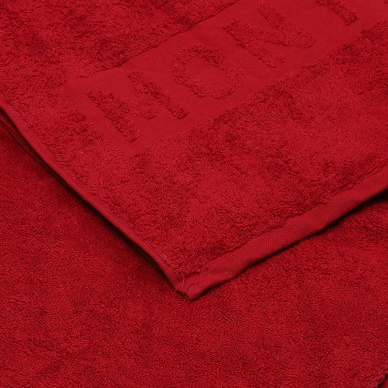 Red Cotton 525 GSM Bath Towel - Image 3