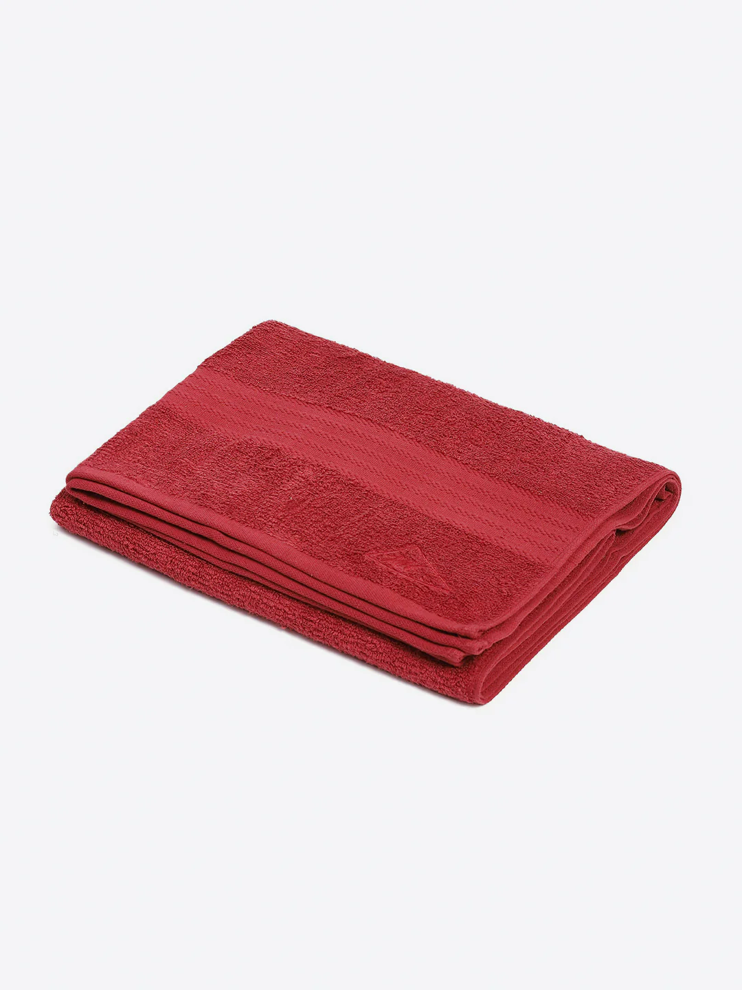 Red Cotton Solid 400 GSM Bath Towel (Jazz) - Image 2