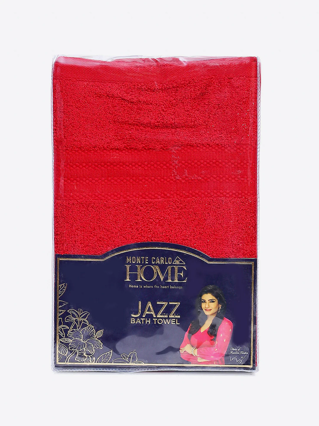 Red Cotton Solid 400 GSM Bath Towel (Jazz) - Image 5