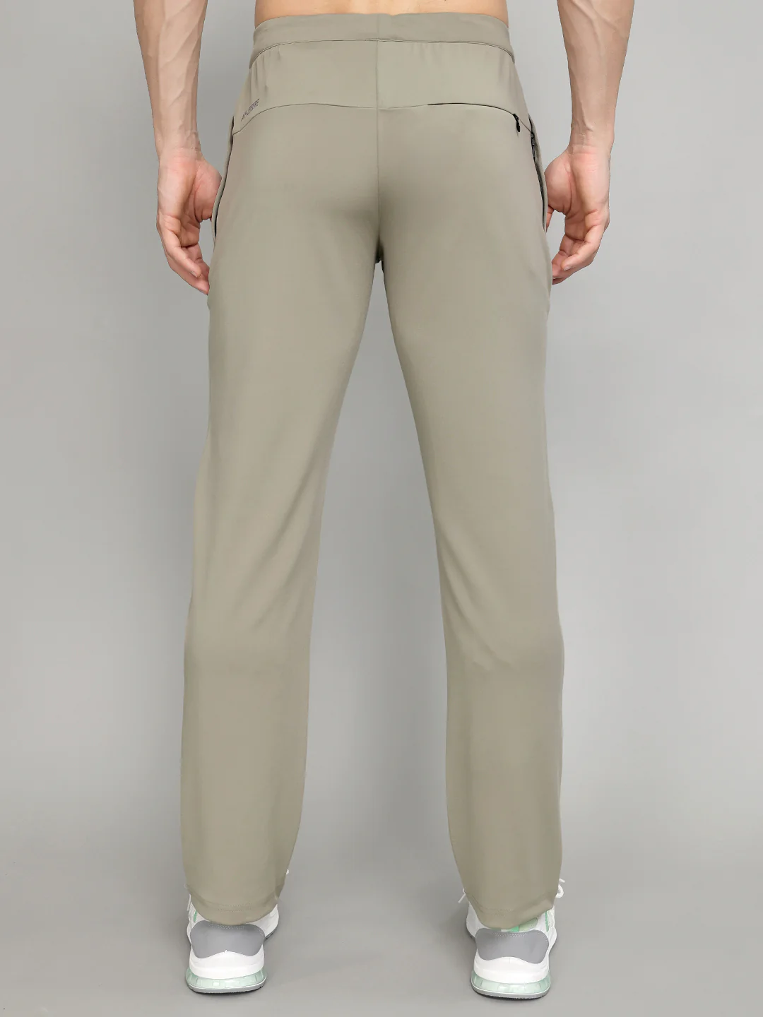 Rock.it Men Beige Solid Slim Fit Lower - Image 5