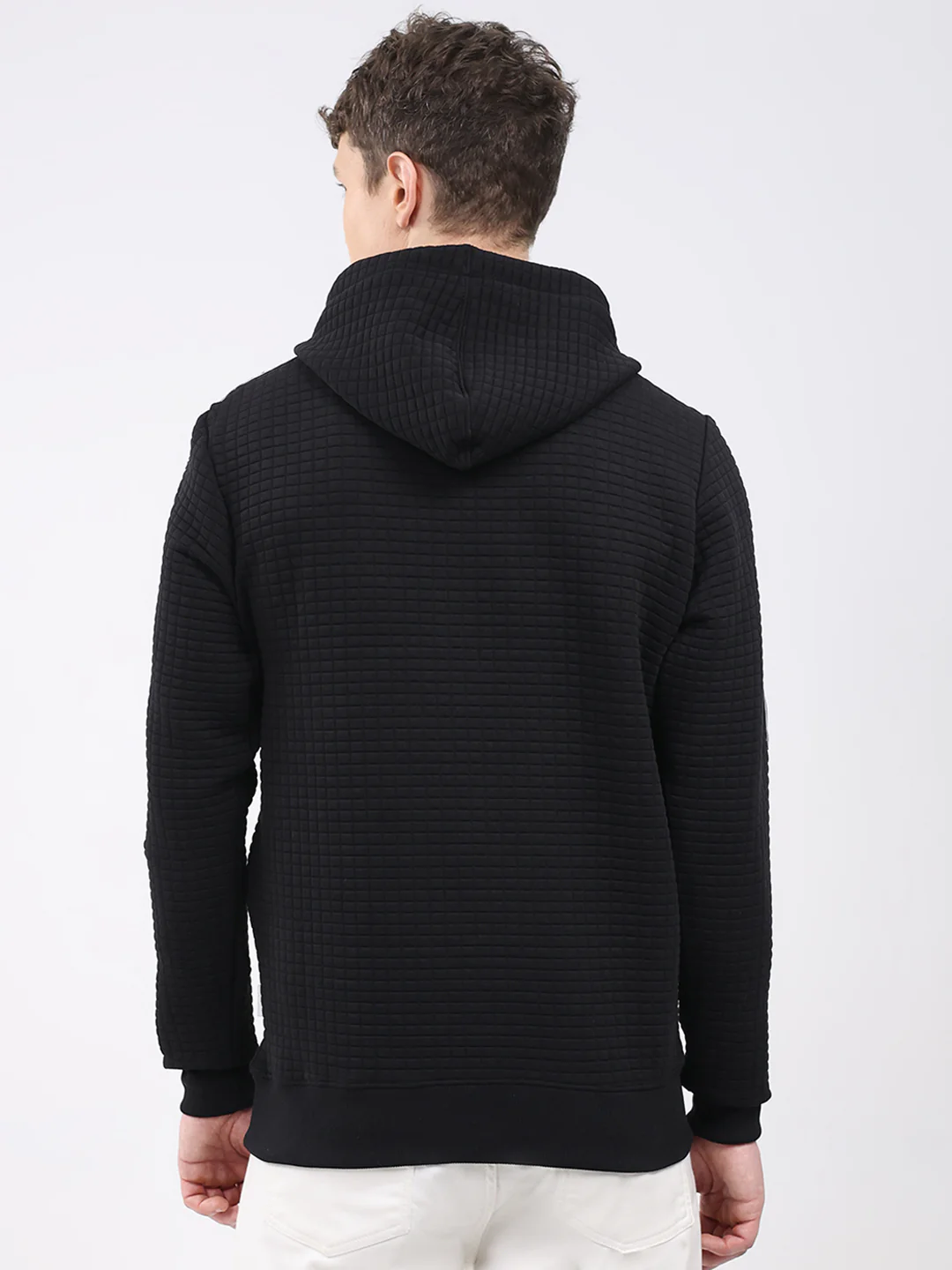 Rock.it Men Black Embroidered Hooded Full Sleeve Sweatshirt - Image 5
