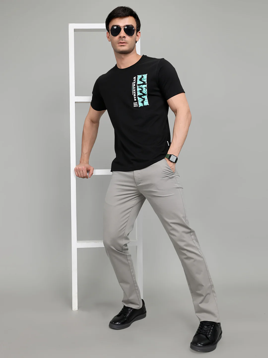 Rock.it Men Black Printed Round Neck Half Sleeve T-Shirt - Image 6