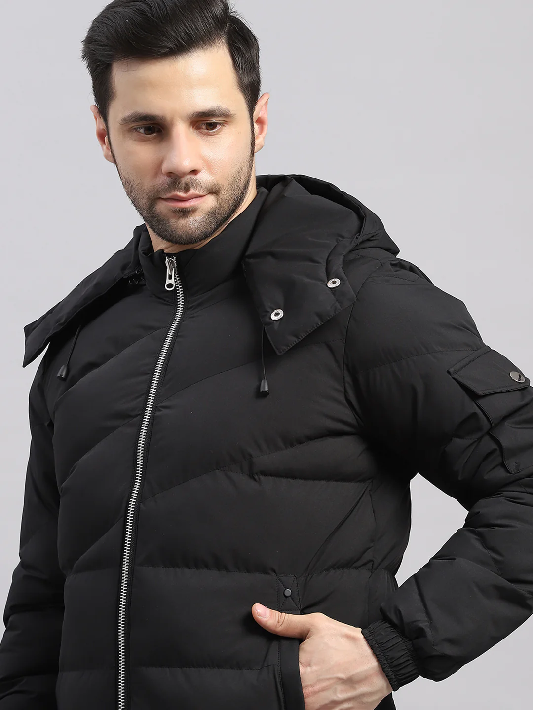 Rock.it Men Black Solid Collar Full Sleeve Jacket - Image 7
