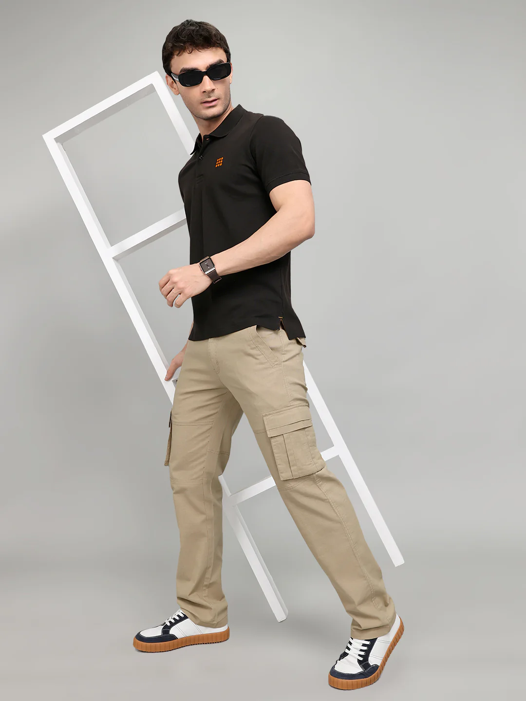 Rock.it Men Black Solid Collar Half Sleeve T-Shirt - Image 6