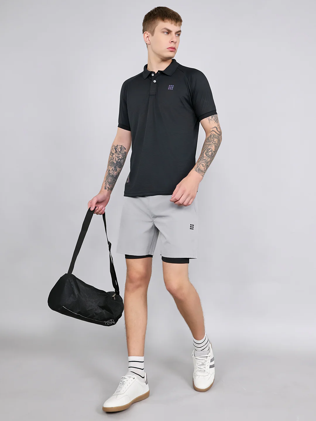 Rock.it Men Black Solid Collar Half Sleeve T-Shirt - Image 6