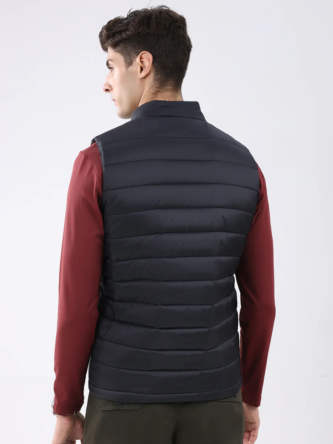 Rock.it Men Black Solid Collar Sleeveless Jacket - Image 5