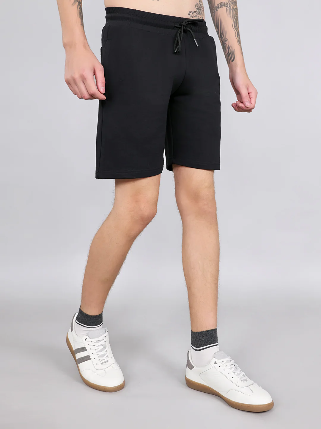 Rock.it Men Black Solid Regular Fit Shorts - Image 3