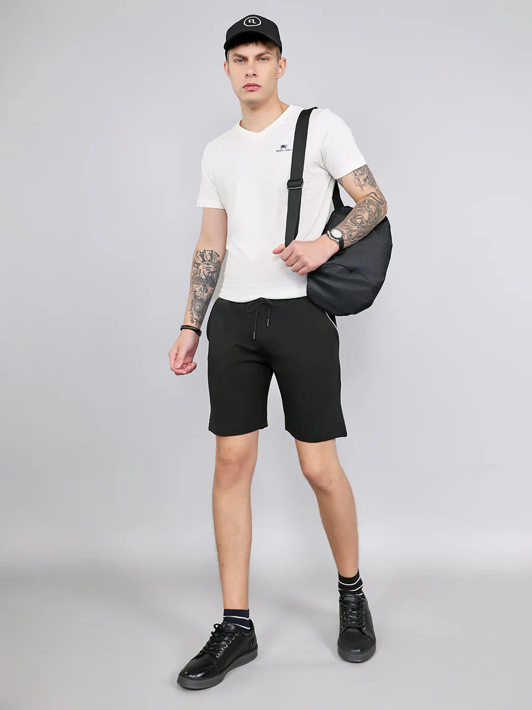 Rock.it Men Black Solid Regular Fit Shorts - Image 6