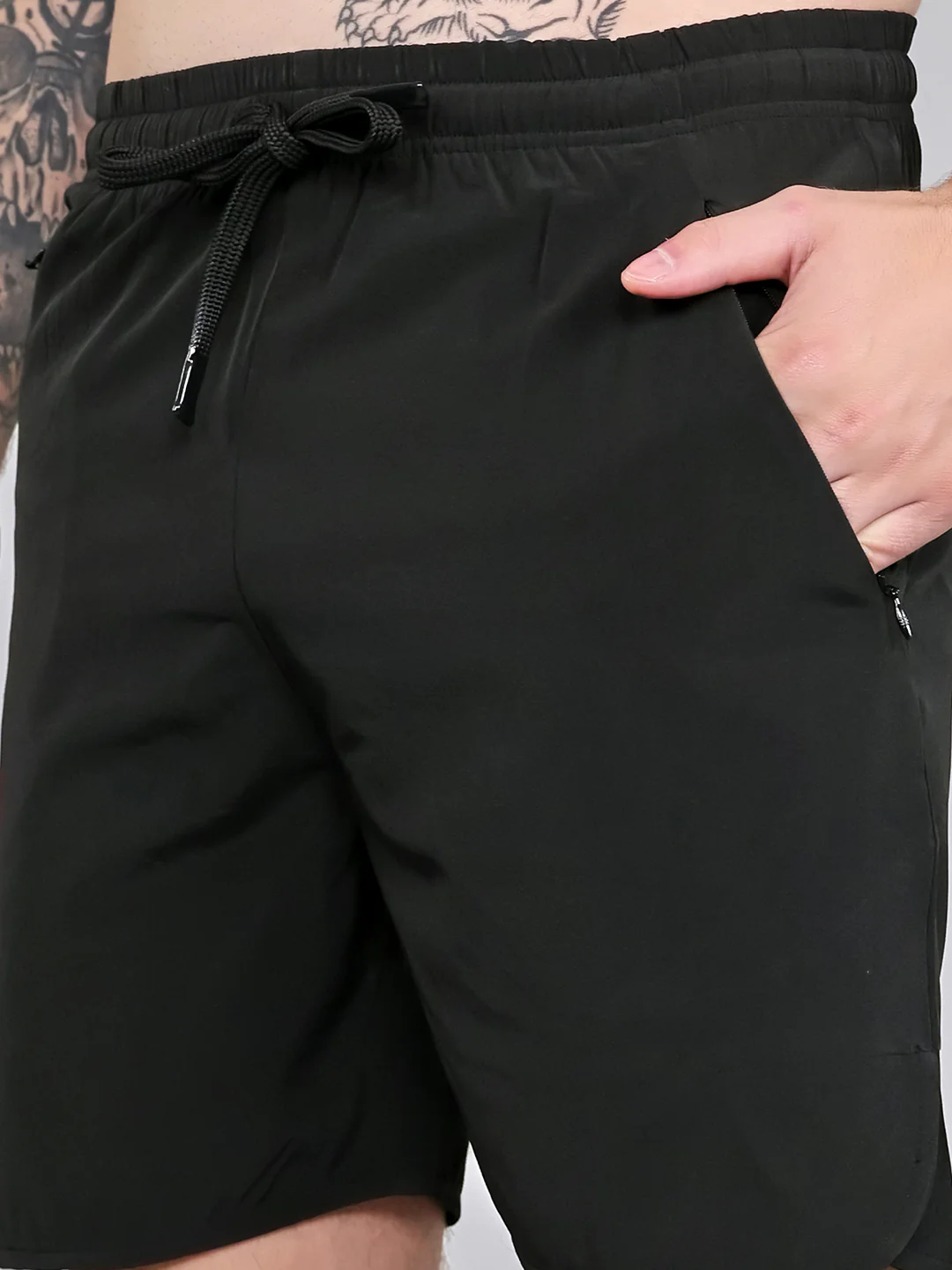 Rock.it Men Black Solid Regular Fit Shorts - Image 5