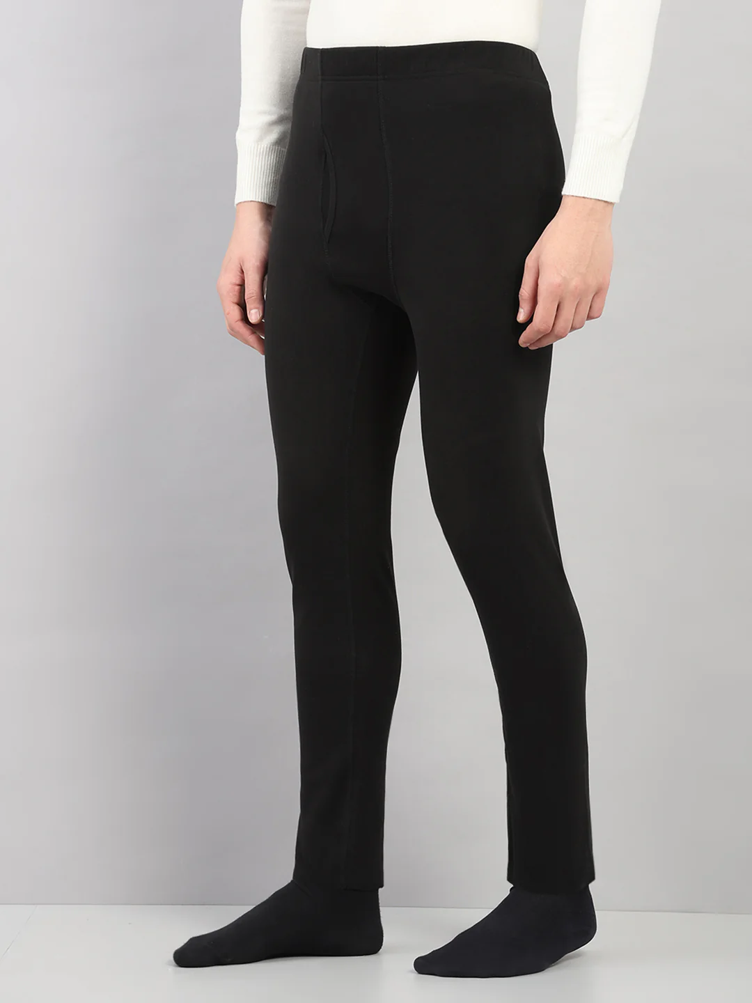 Rock.it Men Black Solid Regular Fit Thermal Lower - Image 3