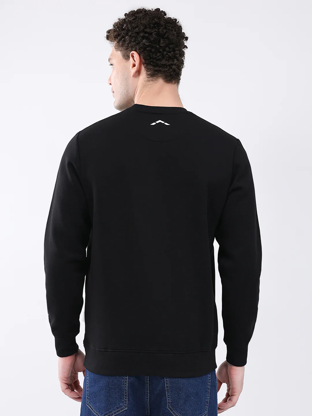 Rock.it Men Black Solid Round Neck Full Sleeve Sweatshirt - Image 5