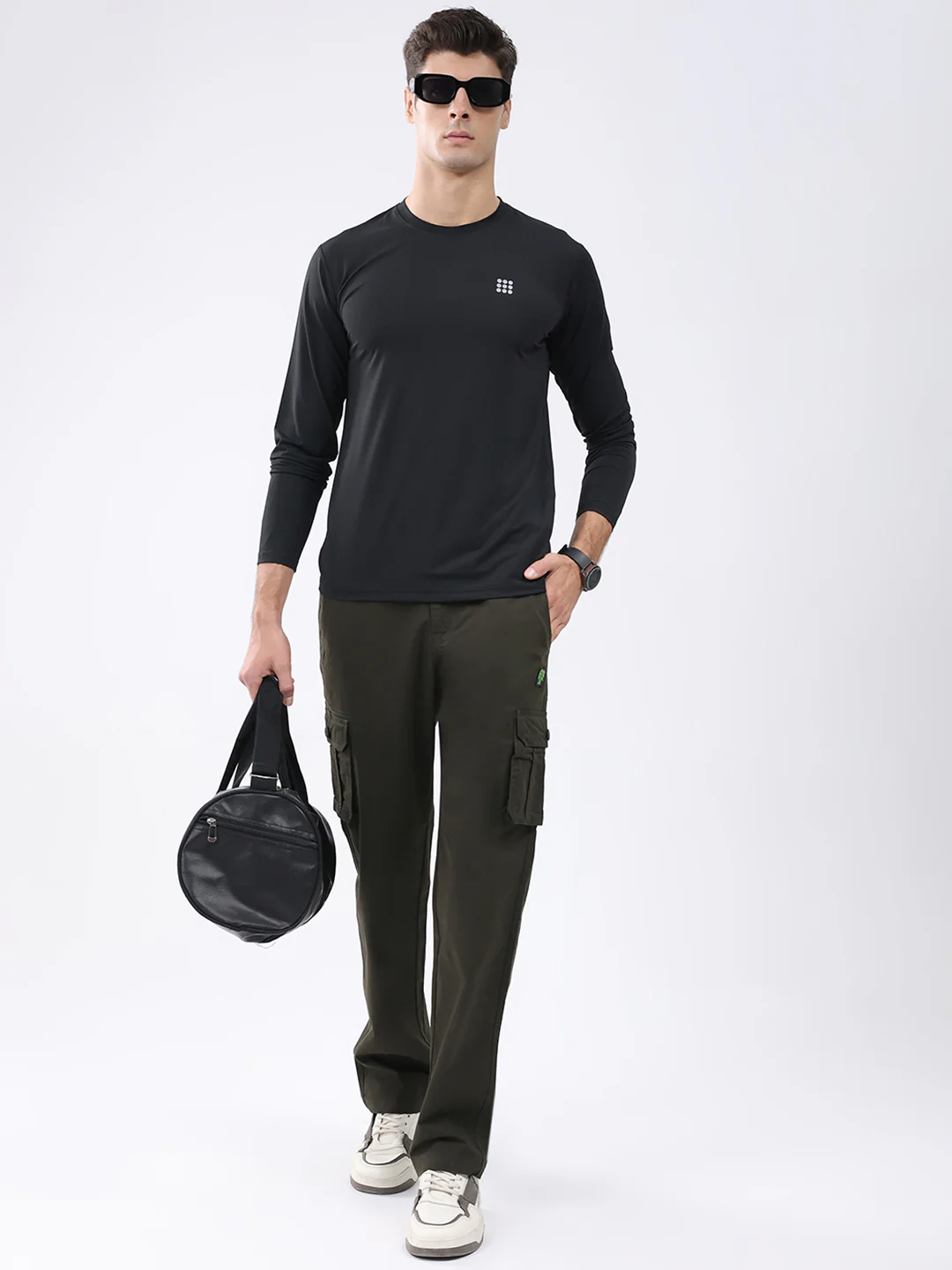 Rock.it Men Black Solid Round Neck Full Sleeve Winter T-Shirt - Image 2