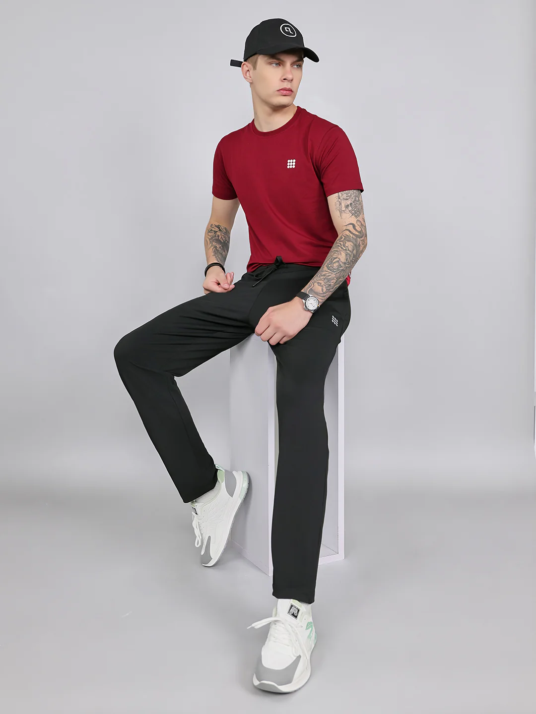 Rock.it Men Black Solid Smart Fit Lower - Image 6