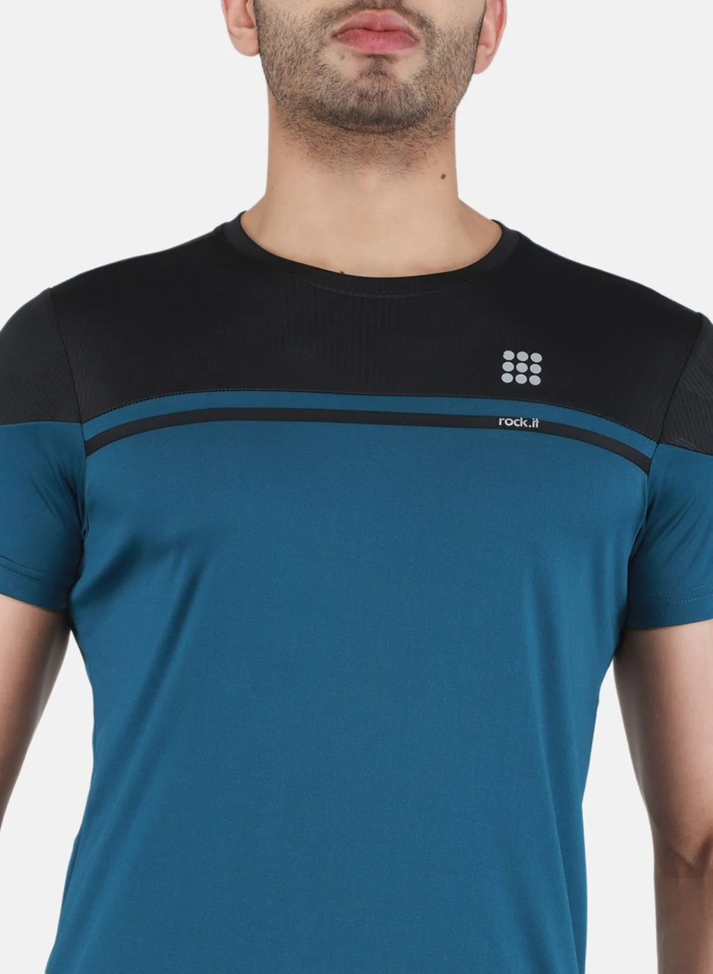 Rock.it Men Blue Solid T-Shirt - Image 5