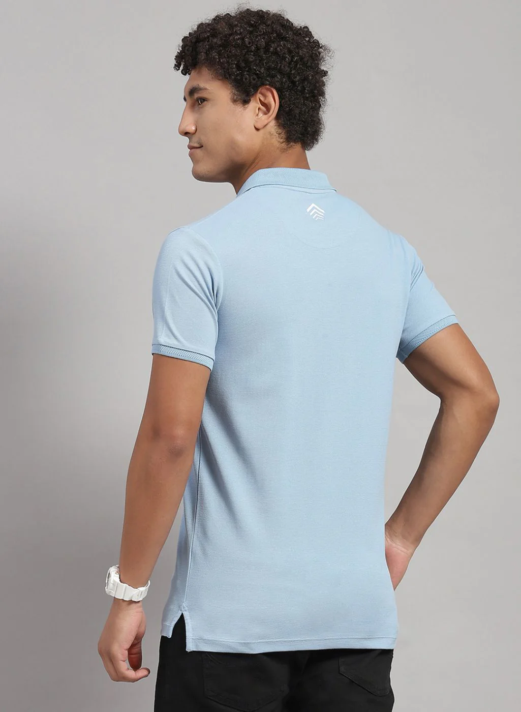 Rock.it Men Blue Solid T-Shirt - Image 4