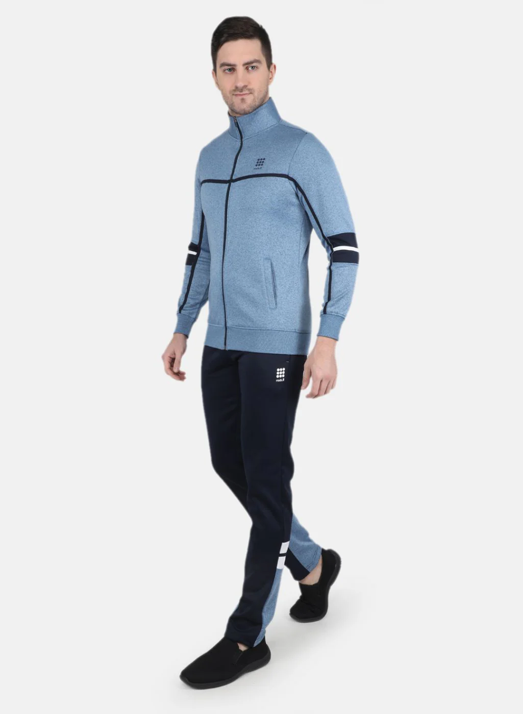 Rock.it Men Blue Solid Tracksuit - Image 2