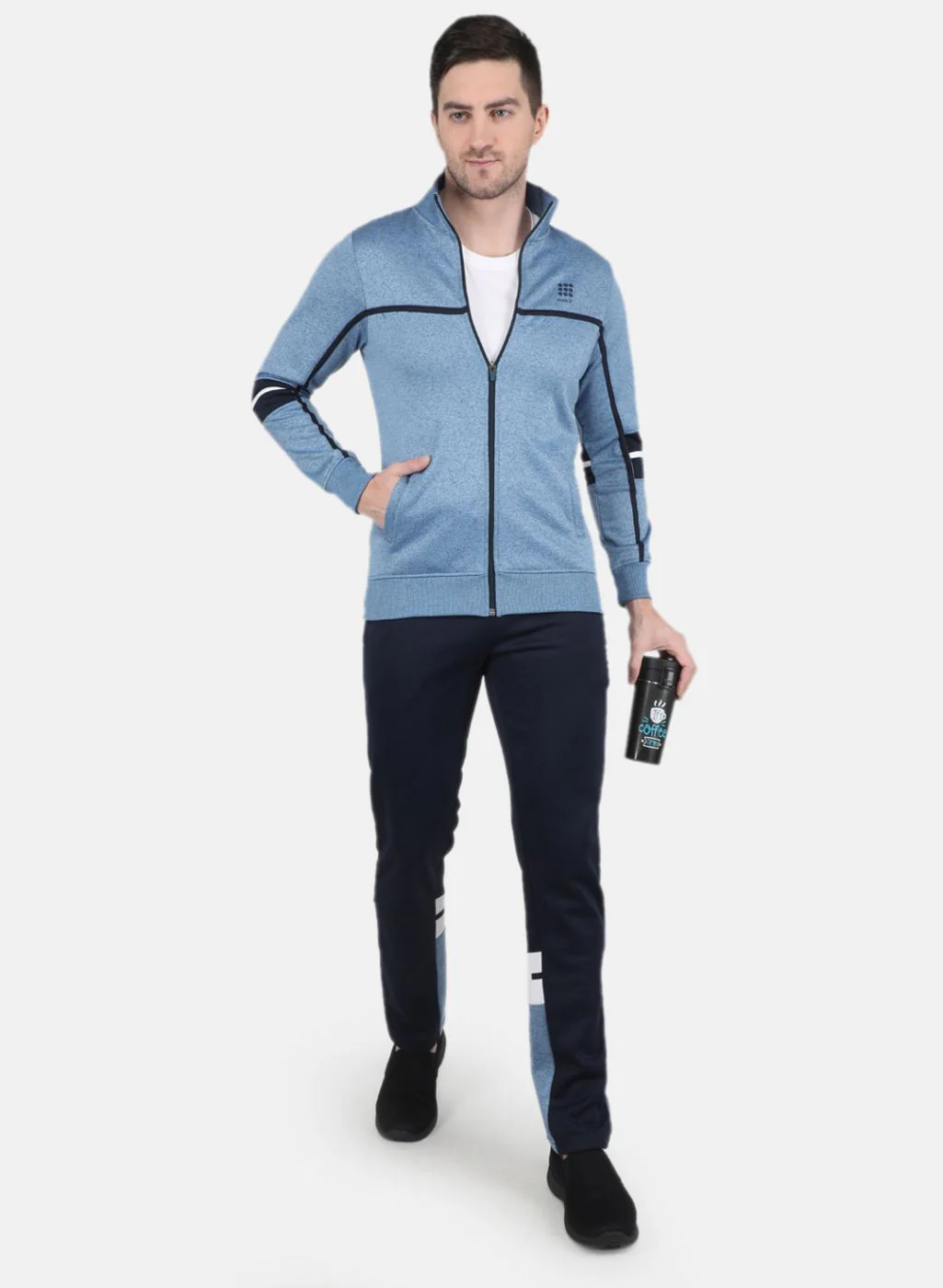 Rock.it Men Blue Solid Tracksuit - Image 4