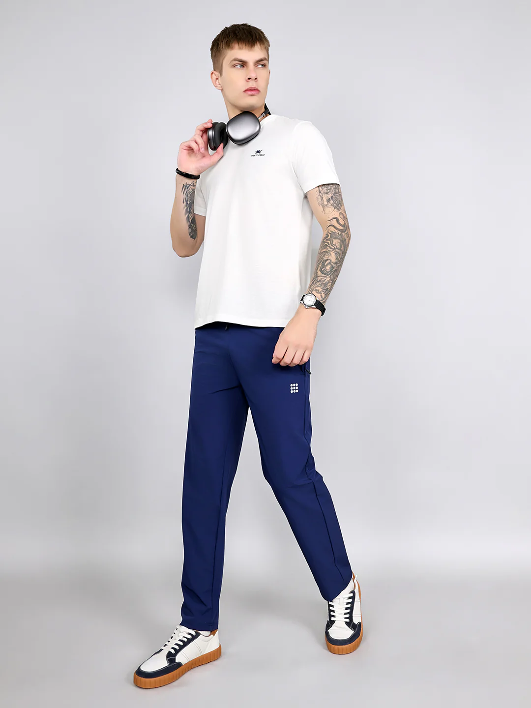 Rock.it Men Dark Blue Solid Regular Fit Lower - Image 6