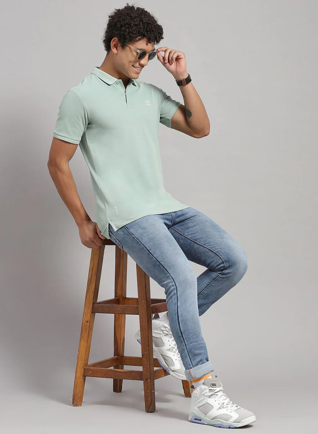 Rock.it Men Green Solid T-Shirt - Image 5