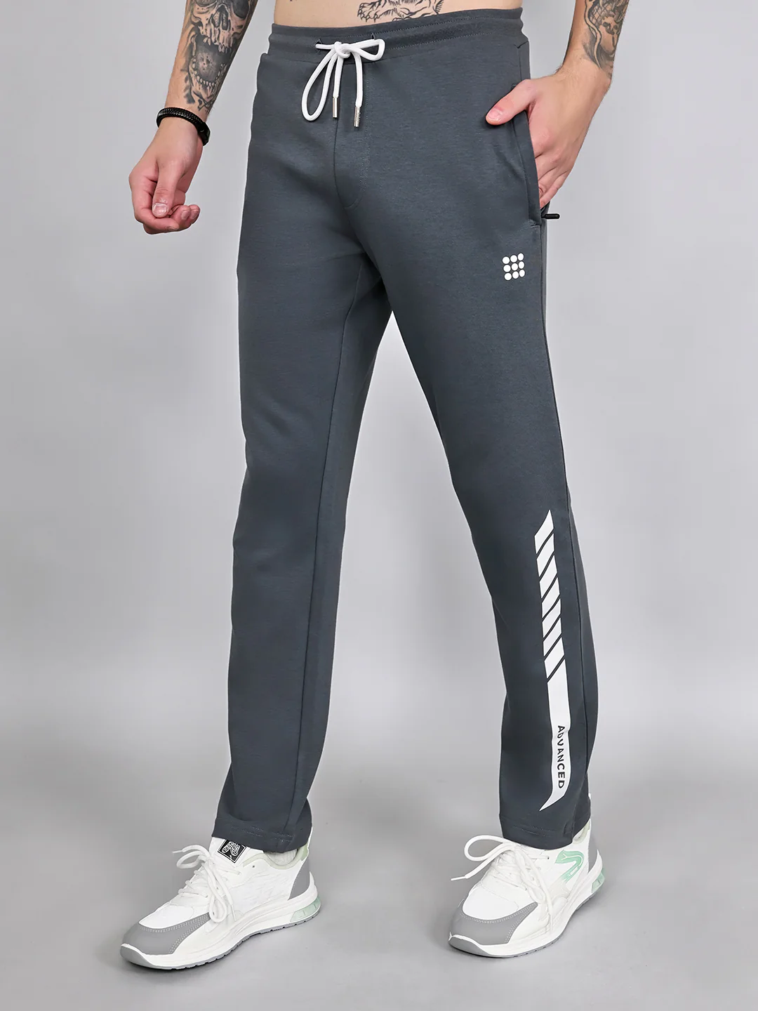Rock.it Men Grey Printed Smart Fit Lower - Image 2