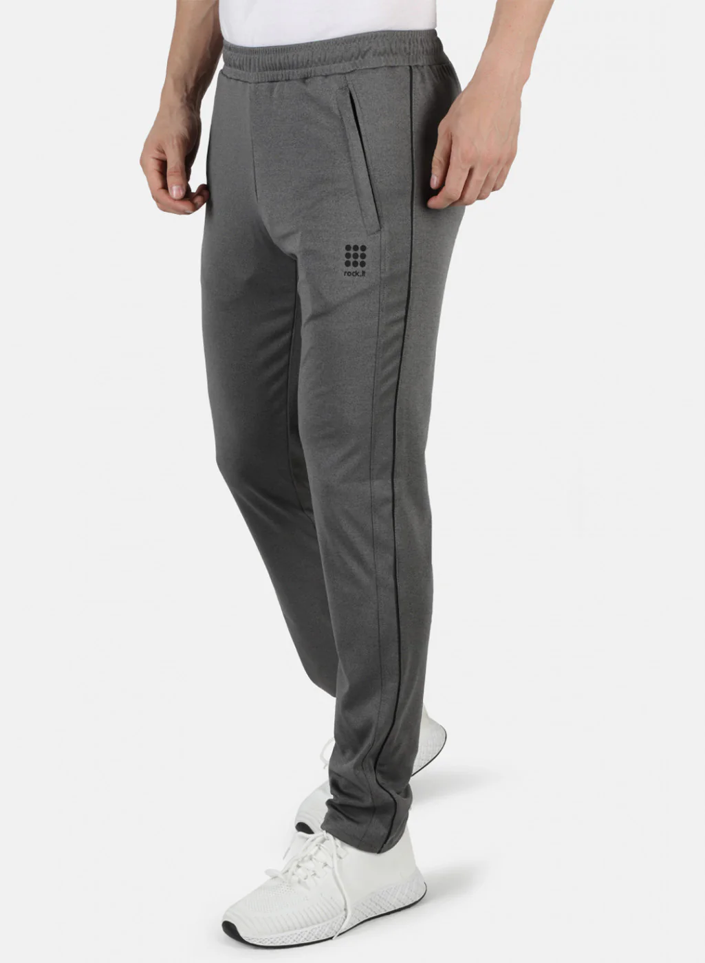 Rock.it Men Grey Self Design Lower - Image 2