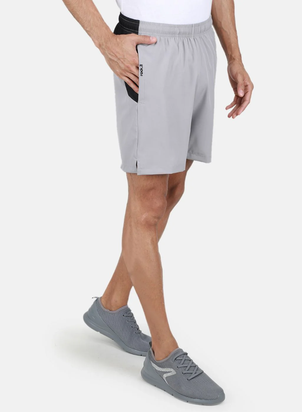 Rock.it Men Grey Solid Short - Image 6