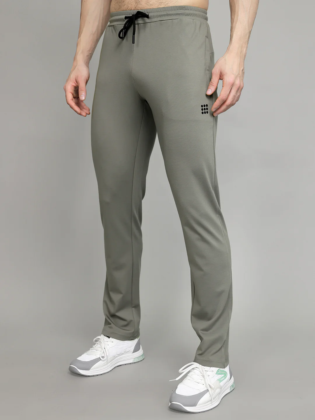 Rock.it Men Grey Solid Slim Fit Lower - Image 2