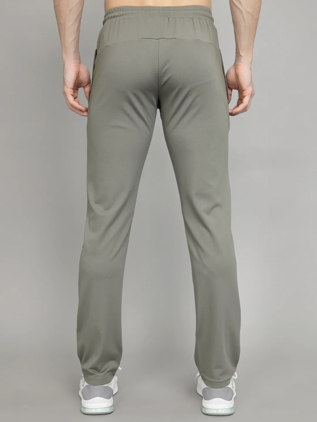 Rock.it Men Grey Solid Slim Fit Lower - Image 4