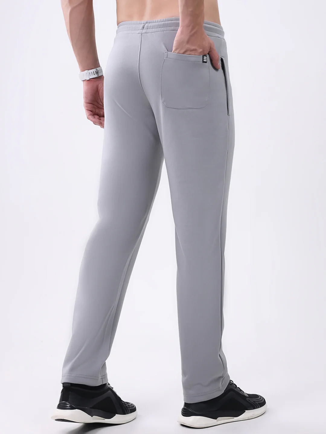 Rock.it Men Grey Solid Slim Fit Winter Lower - Image 5