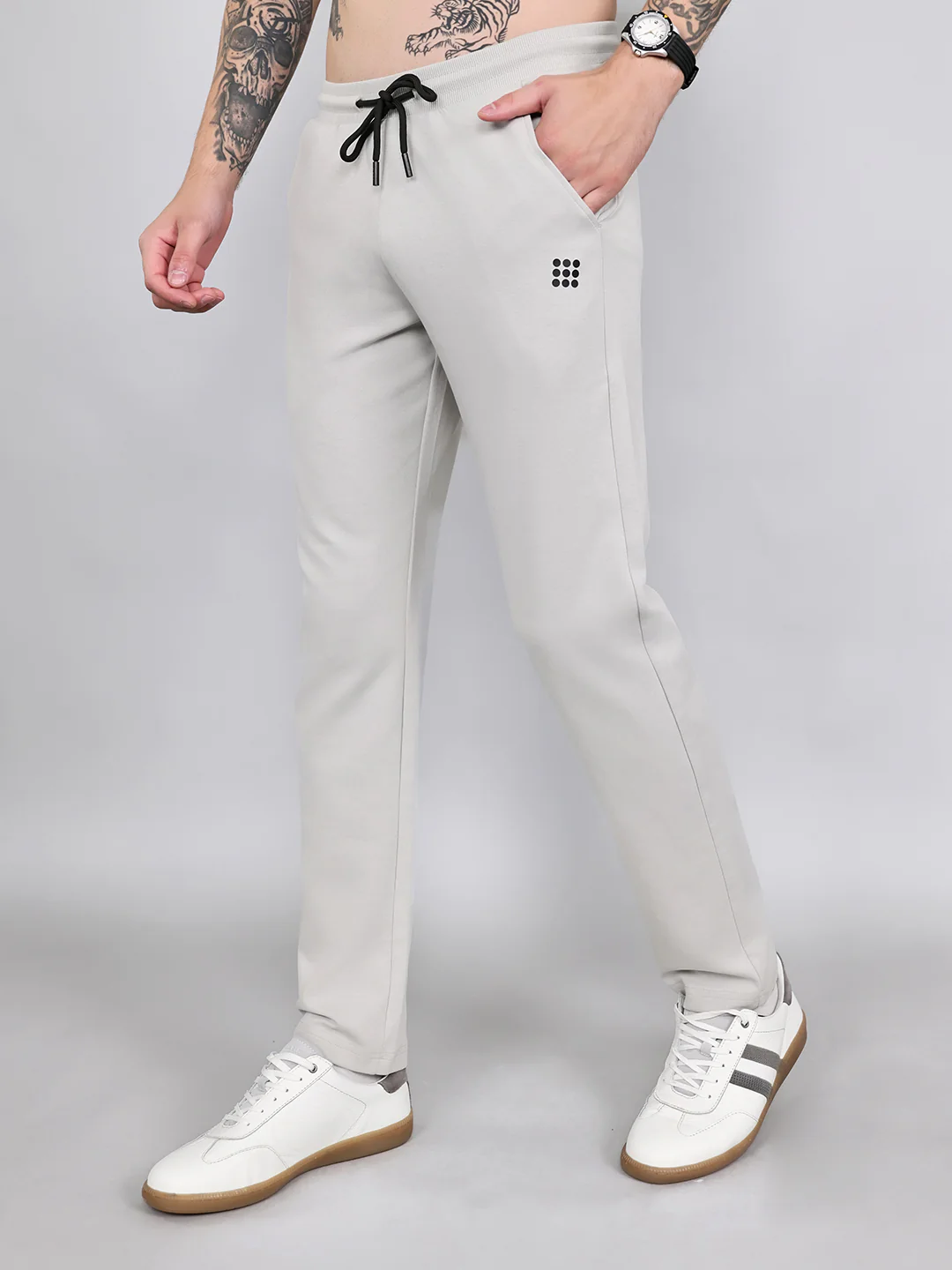 Rock.it Men Grey Solid Smart Fit Lower - Image 2