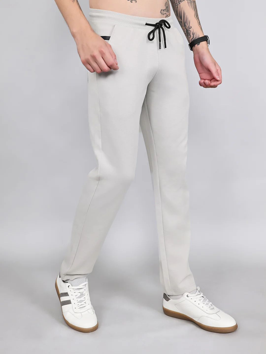 Rock.it Men Grey Solid Smart Fit Lower - Image 3