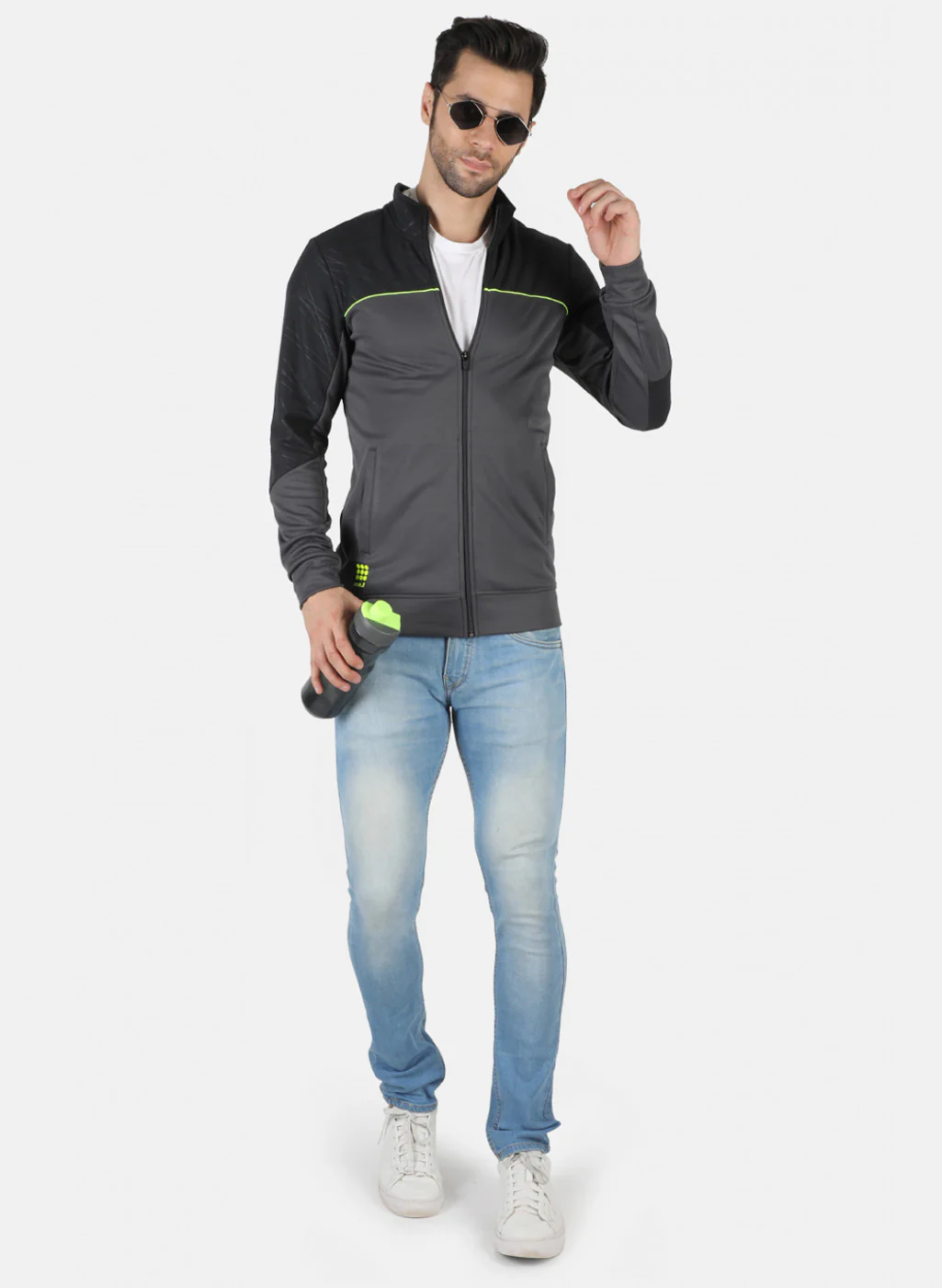 Rock.it Men Grey Solid Sweatshirt - Image 4