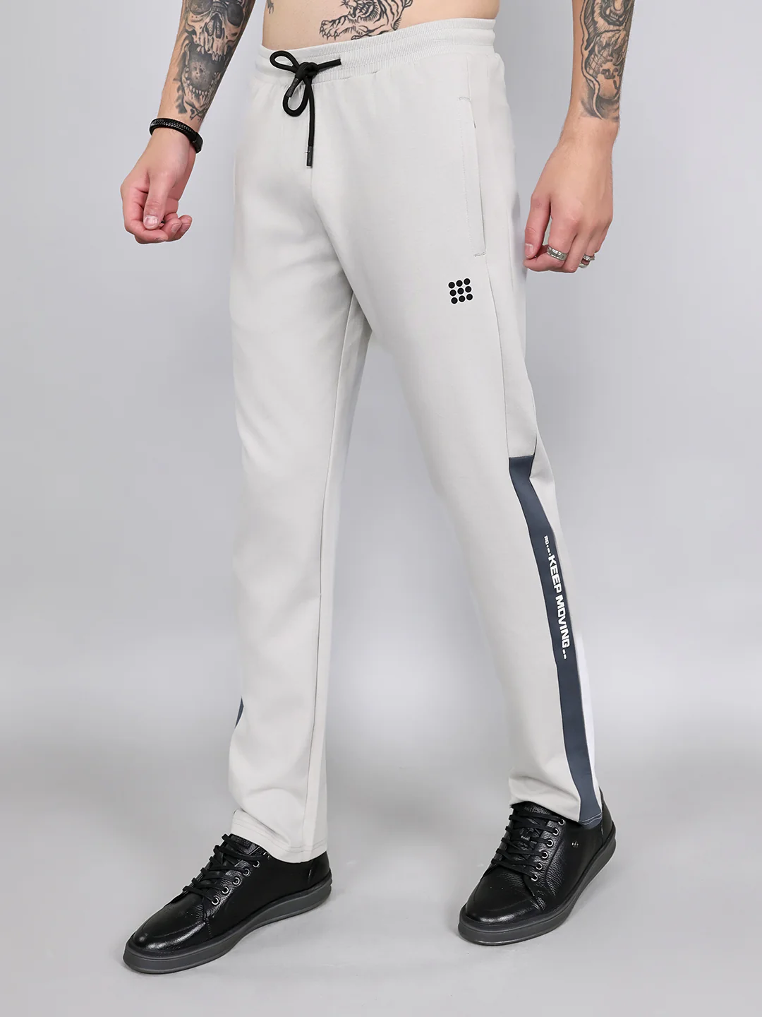 Rock.it Men Light Grey Solid Smart Fit Lower - Image 2