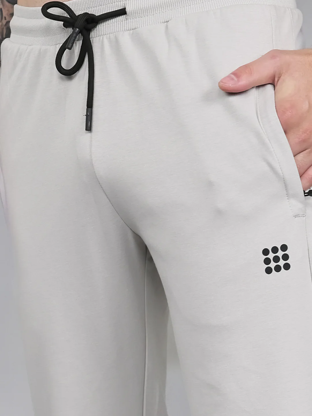 Rock.it Men Light Grey Solid Smart Fit Lower - Image 5