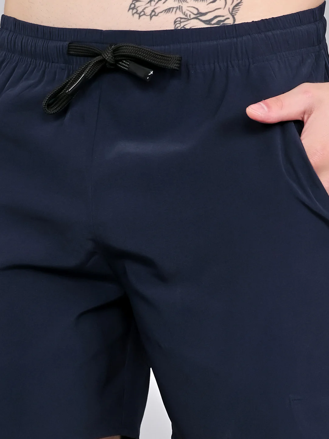Rock.it Men Navy Blue Solid Regular Fit Shorts - Image 5