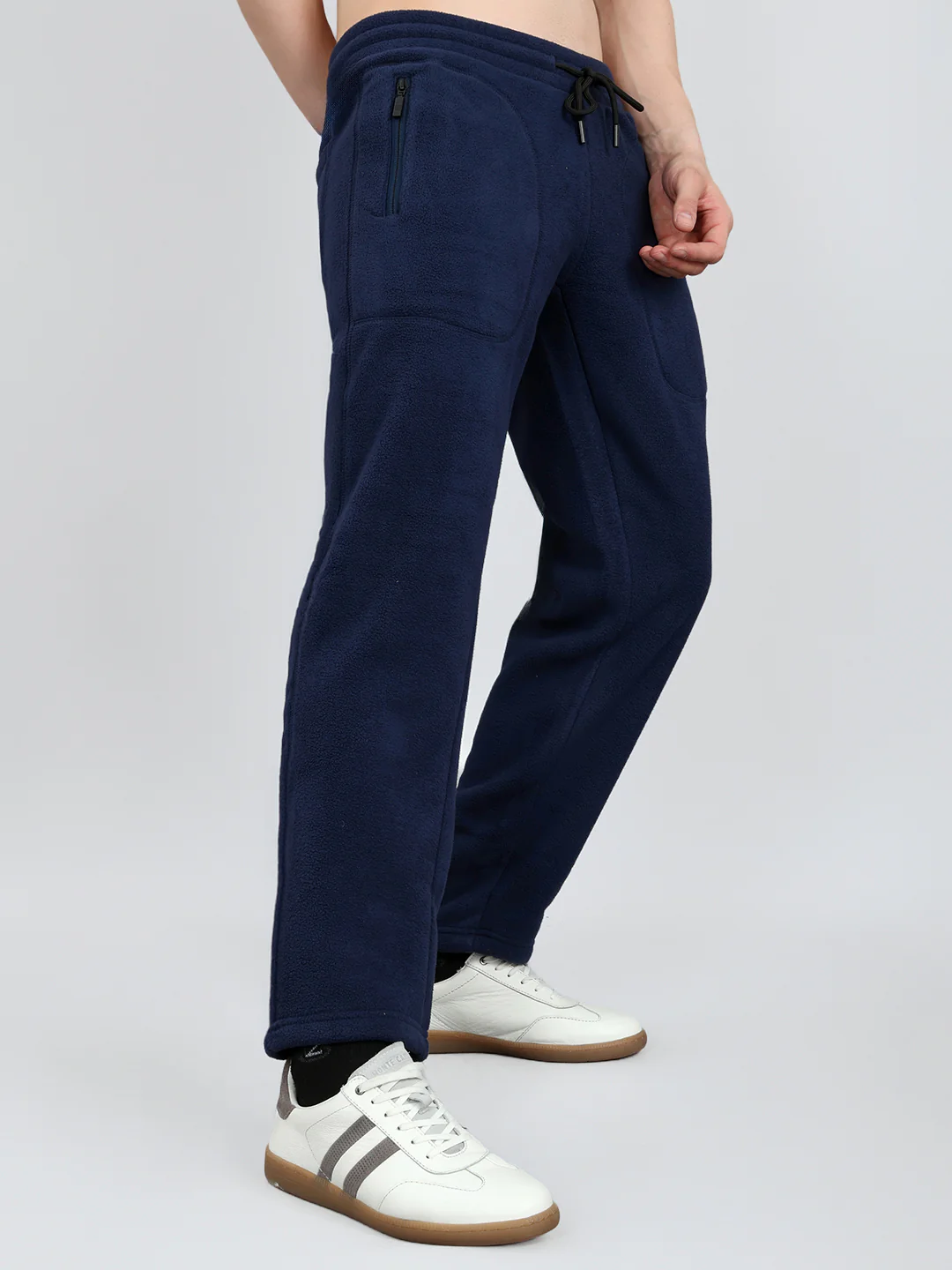 Rock.it Men Navy Blue Solid Regular Fit Winter Lower - Image 3