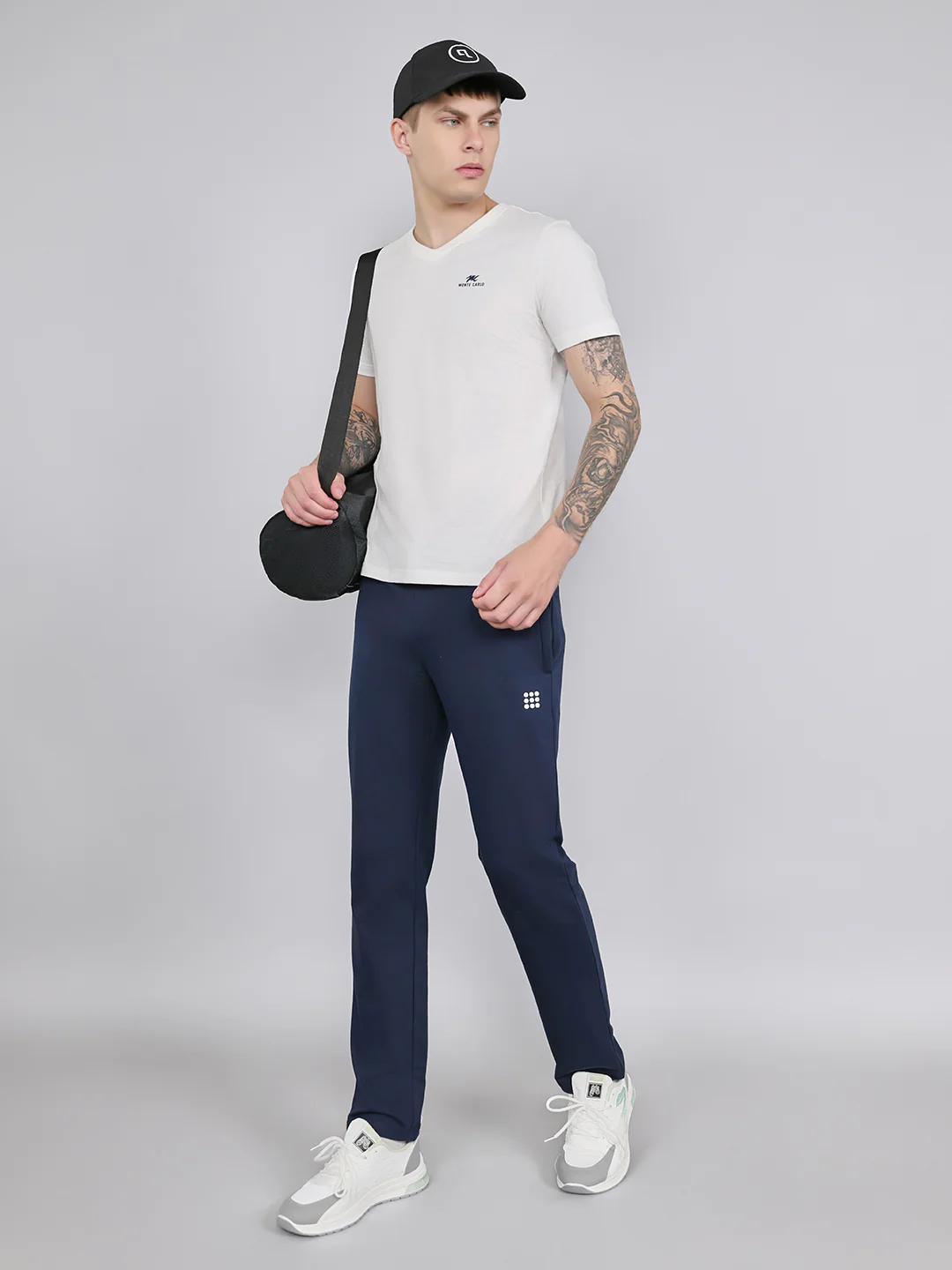 Rock.it Men Navy Blue Solid Smart Fit Lower - Image 6