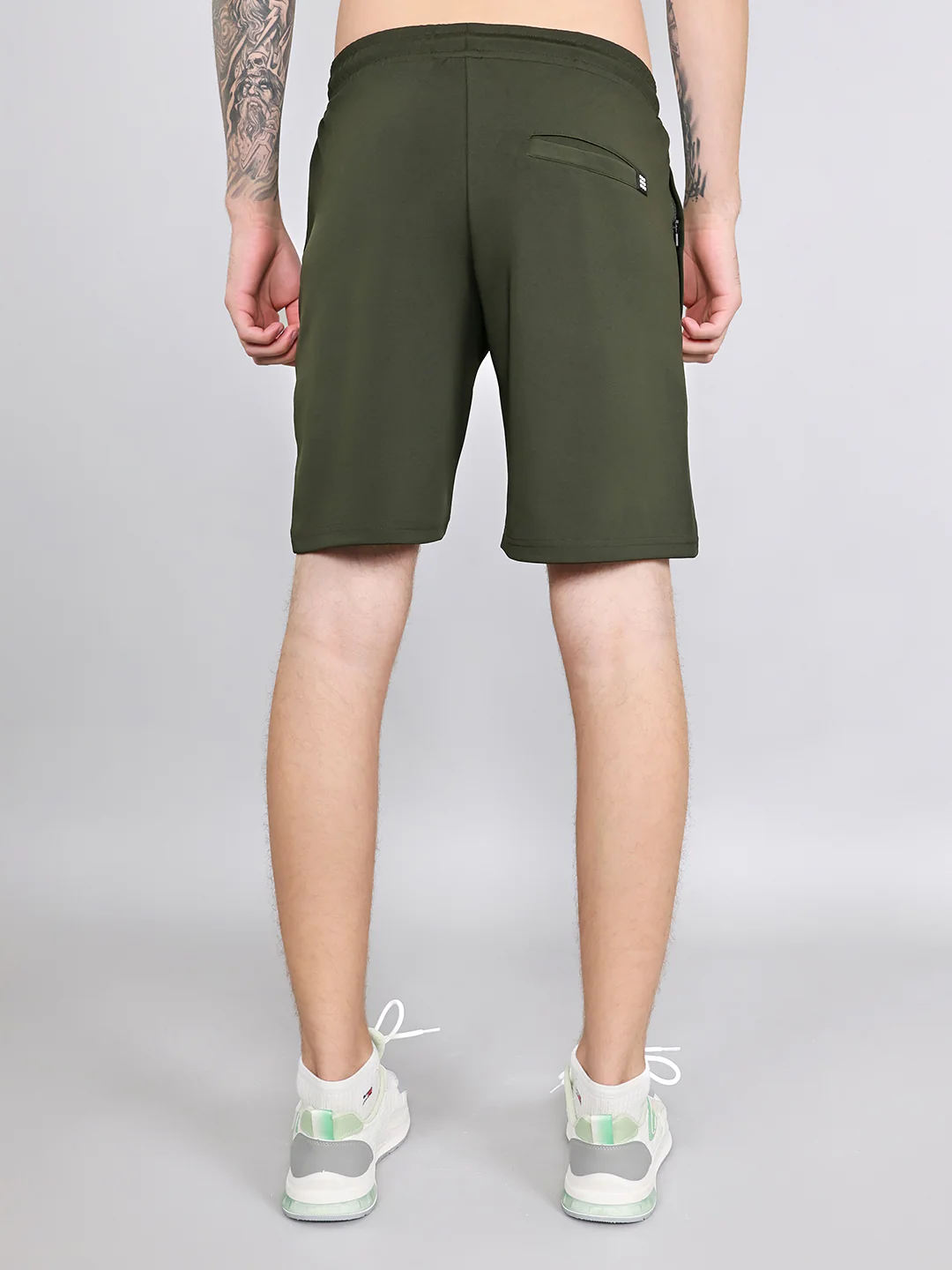 Rock.it Men Olive Solid Regular Fit Shorts - Image 4