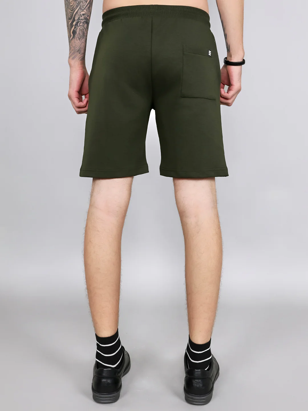 Rock.it Men Olive Solid Regular Fit Shorts - Image 4