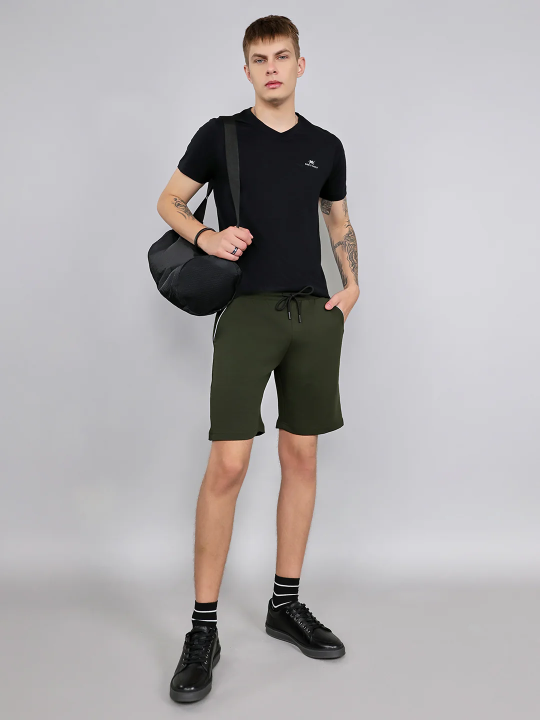 Rock.it Men Olive Solid Regular Fit Shorts - Image 6