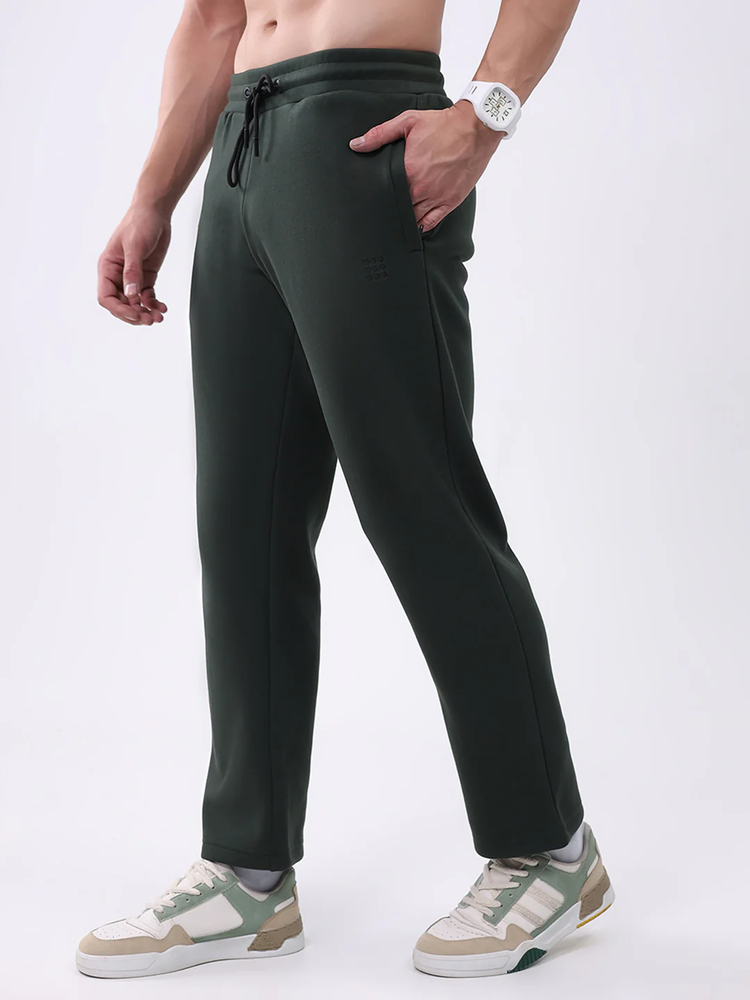 Rock.it Men Olive Solid Regular Fit Winter Lower - Image 3
