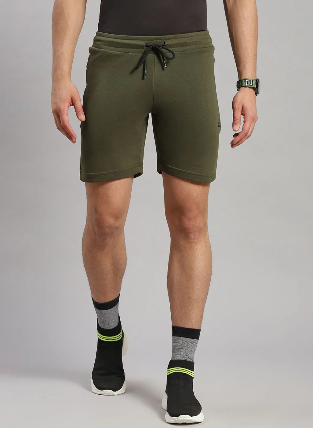 Rock.it Men Olive Solid Short - Image 3