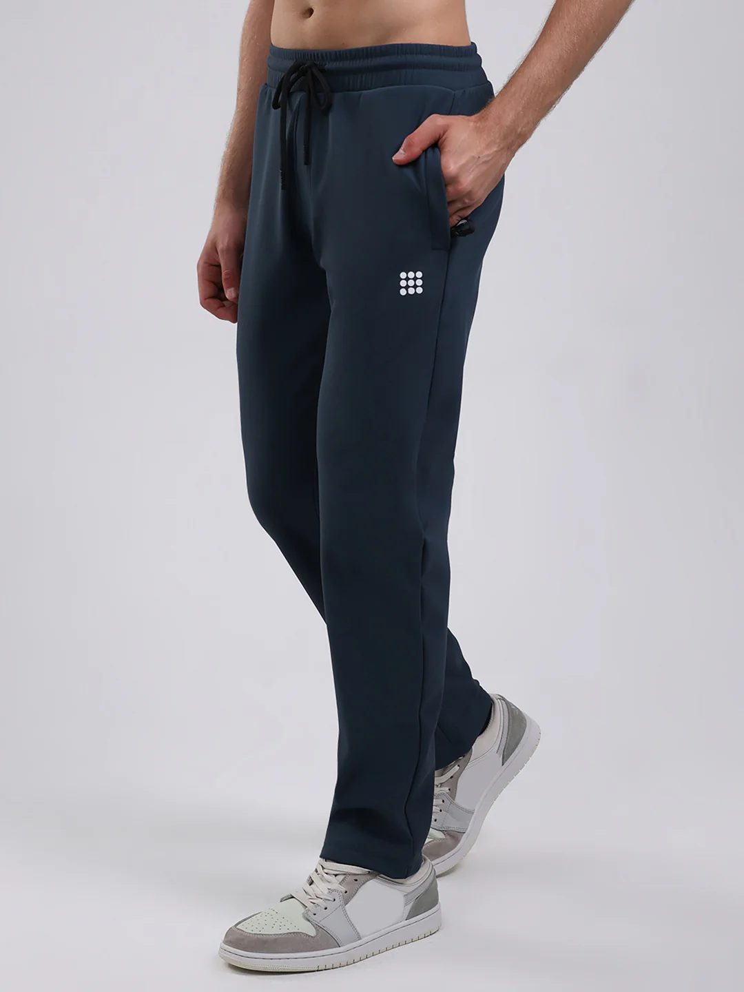 Rock.it Men Teal Blue Solid Round Neck Full Sleeve Winter Tracksuit - Image 7